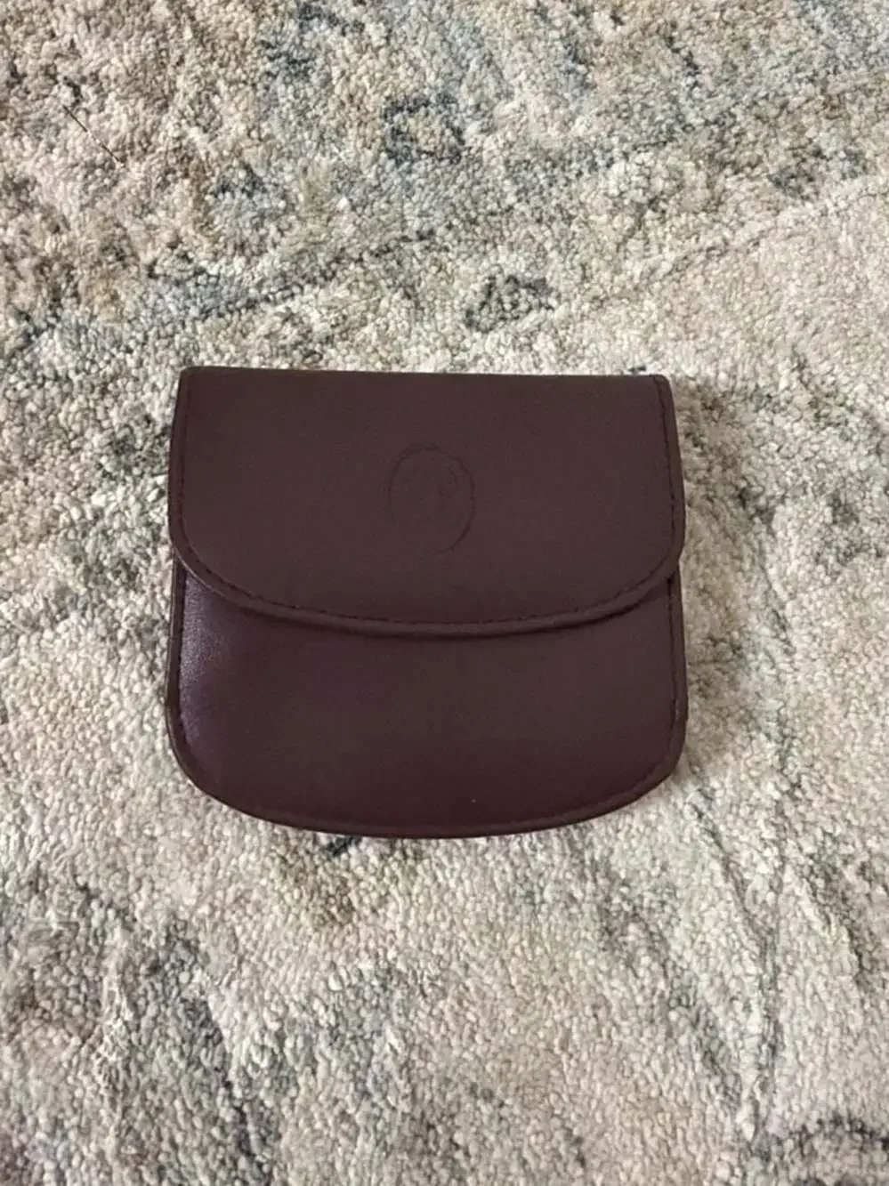 Buxton Vintage Genuine Leather Burgundy Mini Coin Purse